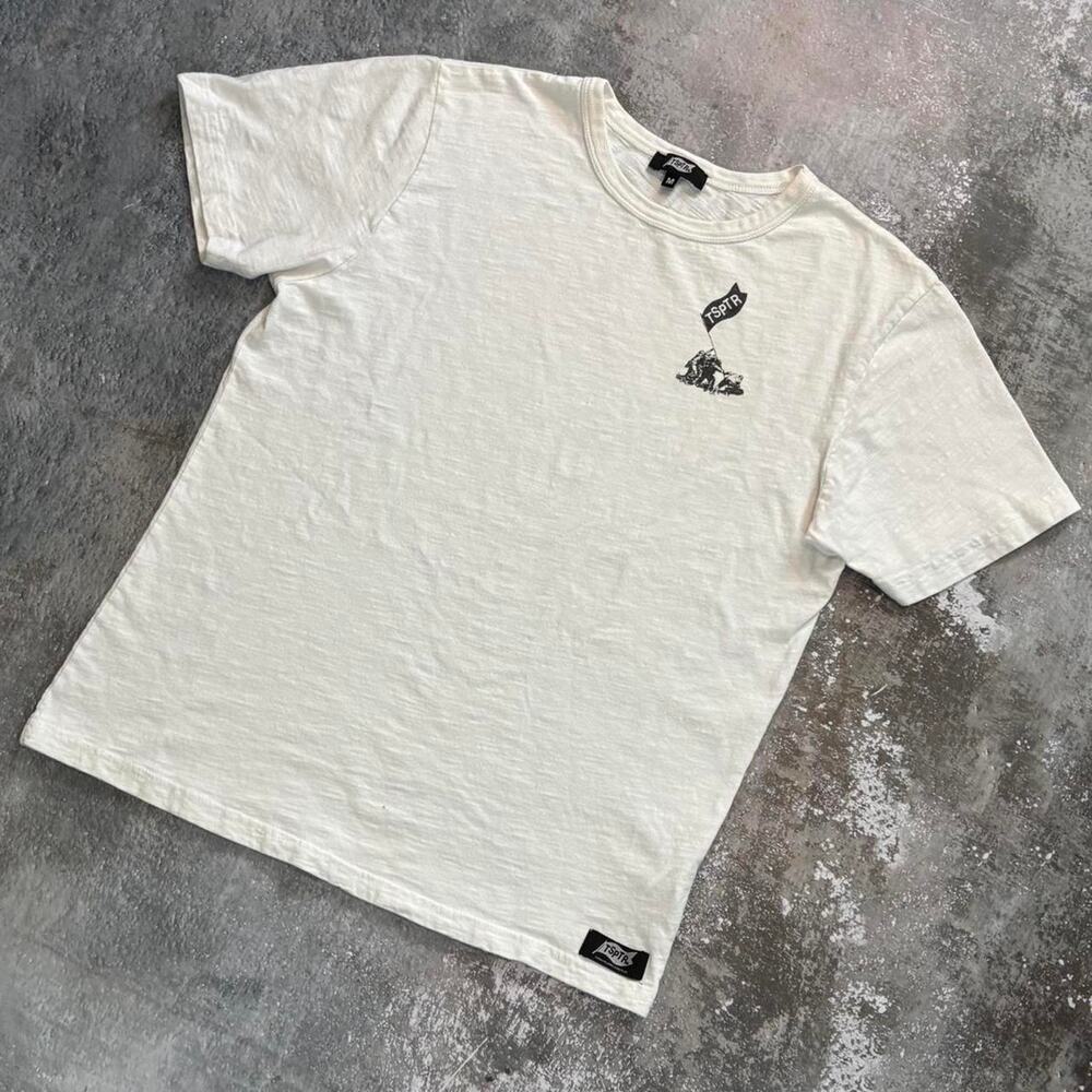 White Slub Cotton Blank T Shirt! TSPTR Made in Japan. Size Medium
